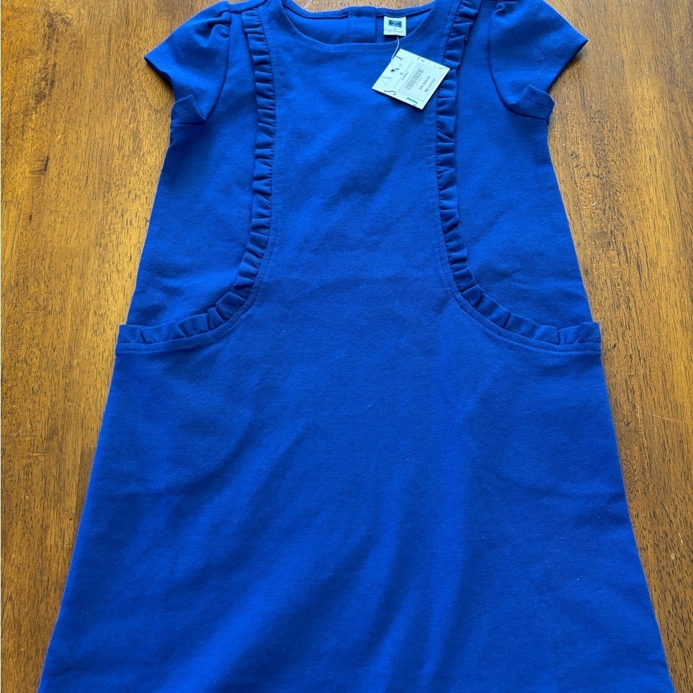 Janie and Jack Vibrant Blue Ruffle Detail dress girls